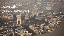  Presentation with paris - Cool new slide deck with urban planning - view over paris from above backdrop and a gray colored foreground