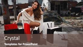  Presentation with brandy - Amazing PPT theme having urban-portrait-of-tired-gorgeous backdrop and a tawny brown colored foreground