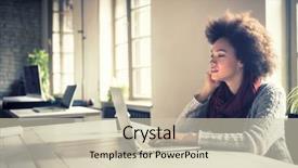  Presentation with african american in computer - Presentation enhanced with urban project - young afro-american woman working background and a soft green colored foreground