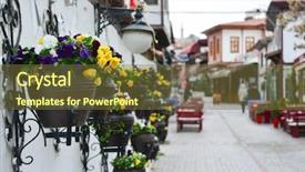  Presentation with turkey - Cool new PPT theme with urban renovation - ankara turkey - hamamonu district backdrop and a tawny brown colored foreground