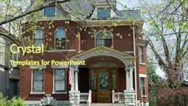  Presentation with asian paint vintage style old - Colorful PPT layouts enhanced with urban renovation - beautiful old red brick home backdrop and a tawny brown colored foreground