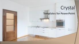  Presentation with saturn space - Presentation theme with urban renovation - kitchen in newly renovated open background and a light gray colored foreground