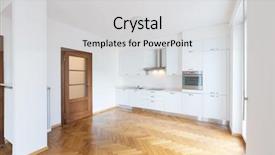  Presentation with cartoon outer space - Colorful PPT theme enhanced with urban renovation - kitchen in newly renovated open backdrop and a light gray colored foreground