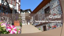  Presentation with old - Cool new slide set with urban renovation - renovated old streets in hacibayram backdrop and a gray colored foreground