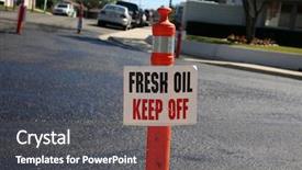  Presentation with road repair - Slide set featuring urban renovation - street repair fresh slurry background and a dark gray colored foreground