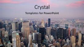  Presentation with new york city subway station - PPT layouts enhanced with urban river - new york city aerial view background and a light blue colored foreground