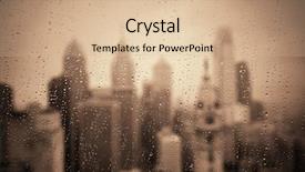  Presentation with philadelphia - Slide set enhanced with urban skyscrapers in a rain background and a  colored foreground