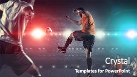  Presentation with game - Theme with urban soccer - it is game time mixed background and a dark gray colored foreground
