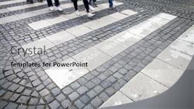  Presentation with traffic road - Presentation theme featuring urban-traffic-concept-city-street background and a light gray colored foreground