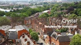  Presentation with england - Beautiful theme featuring urban tree - nottingham sky line england uk backdrop and a tawny brown colored foreground