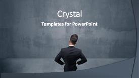  Presentation with blank - Colorful slide set enhanced with urban wall scratching his head backdrop and a gray colored foreground