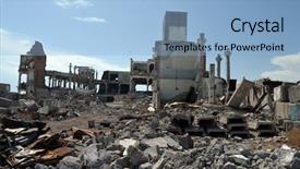  Presentation with central asia - PPT layouts enhanced with urban warfare - abandoned soviet military base background and a  colored foreground