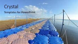  Presentation with missile - Amazing presentation design having urban warfare - balkhash lake central kazakhstan near backdrop and a light blue colored foreground