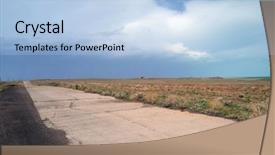  Presentation with ballistic - PPT theme featuring urban warfare - betpak dala desert road near background and a light blue colored foreground