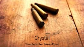  Presentation with heavy fire in an old - PPT theme featuring urban warfare - used fire arm or rifle background and a coral colored foreground