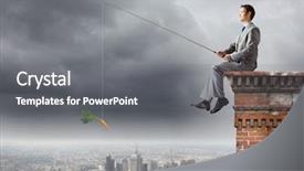  Presentation with fishing - Slide deck enhanced with urban water management - businessman sitting on top background and a gray colored foreground