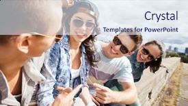  Presentation with teenage - Colorful theme enhanced with old fashioned music - summer holidays and teenage concept backdrop and a sky blue colored foreground