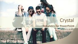  Presentation with holidays - PPT layouts featuring fun internet - summer holidays teenage and technology background and a cream colored foreground