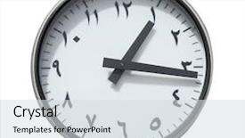  Presentation with classical - Cool new PPT theme with round clock with classical arabic backdrop and a sky blue colored foreground