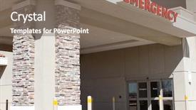  Presentation with urgent care - PPT layouts enhanced with urgent care - emergency hospital entrance background and a gray colored foreground