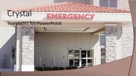  Presentation with urgent care - Amazing slide deck having urgent care - emergency hospital entrance backdrop and a soft green colored foreground