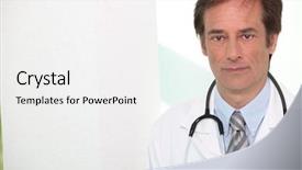  Presentation with doctor cartoon - Slides enhanced with urgent care - portrait of doctor background and a white colored foreground