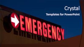  Presentation with urgent care - Cool new presentation with urgent care - red emergency department entrance sign backdrop and a dark gray colored foreground