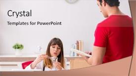  Presentation with courier - Amazing PPT theme having urgent parcel to the hospital backdrop and a  colored foreground