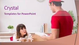  Presentation with courier - Audience pleasing slides consisting of urgent parcel to the hospital backdrop and a lemonade colored foreground