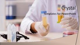  Presentation with chemist - PPT layouts featuring urinalysis - chemist in the lab checking background and a lemonade colored foreground