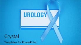  Presentation with urology - Presentation having urinary system - card with word urology background and a teal colored foreground