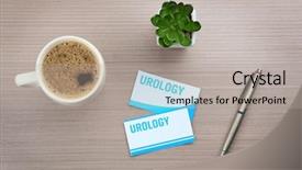  Presentation with urology - Theme featuring urinary system - cards with word urology cup background and a light gray colored foreground