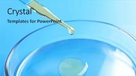  Presentation with petri dish - Presentation consisting of urinary system - dropper with petri dish closeup background and a arctic colored foreground