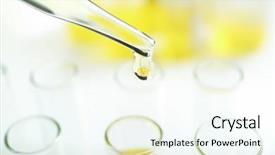  Presentation with test tubes - Colorful theme enhanced with urinary system - dropper with test tubes closeup backdrop and a cool aqua colored foreground