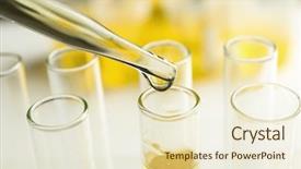  Presentation with urinary system - Audience pleasing theme consisting of urinary system - dropper with test tubes closeup backdrop and a cream colored foreground