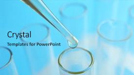  Presentation with test tubes - Colorful PPT layouts enhanced with urinary system - dropper with test tubes closeup backdrop and a light blue colored foreground