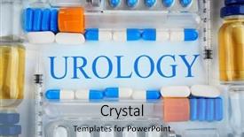  Presentation with urology - PPT layouts featuring urinary system - set of medicine closeup urology background and a light blue colored foreground