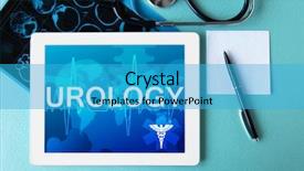  Presentation with health system - Amazing presentation theme having urinary system - tablet on color background word backdrop and a teal colored foreground