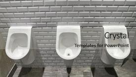  Presentation with urine - Cool new slide set with urine - many urinals in a toilet backdrop and a light gray colored foreground