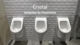  Presentation with urine - Cool new slide set with urine - many urinals in a toilet backdrop and a gray colored foreground