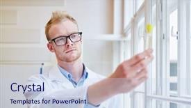  Presentation with urine - Beautiful slide deck featuring urine test to analyze alcohol backdrop and a lemonade colored foreground