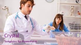  Presentation with virtual assistant artificial intelligence - Cool new presentation theme with urine veterinary - doctor and assistant in vet backdrop and a lemonade colored foreground