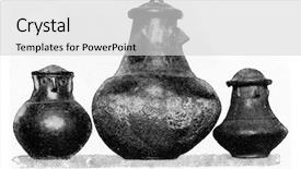  Presentation with humanity - PPT layouts with urns a figure vintage engraved background and a light gray colored foreground