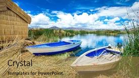  Presentation with lake - Beautiful PPT layouts featuring uro - titicaca lake near puno peru backdrop and a  colored foreground