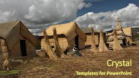  Presentation with floating - Theme consisting of uros floating island on lake background and a  colored foreground