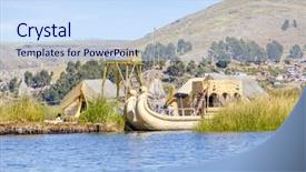  Presentation with treasure islands pirates map - Slides with uros islands lake titicaca peru background and a  colored foreground