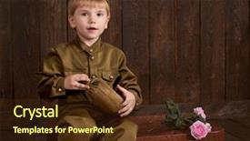  Presentation with old wood - Slide set with urss - children boy are dressed background and a tawny brown colored foreground