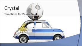 Presentation with uruguay - Beautiful PPT theme featuring uruguay flag on car delivering backdrop and a white colored foreground
