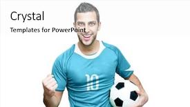  Presentation with ac and fan - Presentation theme featuring uruguayan fan celebrates on white background and a white colored foreground