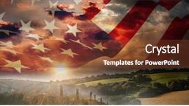  Presentation with country - Slide deck consisting of us - close up of the us background and a tawny brown colored foreground